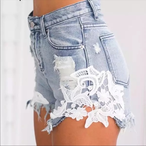 Distressed Denim Shorts - Picture 3 of 8